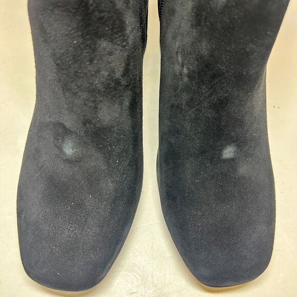 Bella Vita Womens 7.5 M Black Kid Suede Block Heel Ankle Booties DISPLAY JQ0 - Picture 5 of 6